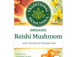 Organic Caffeine Free Reishi Mushroom Herbal Tea 16 Tea Bags (Pack of 6 Boxes)
