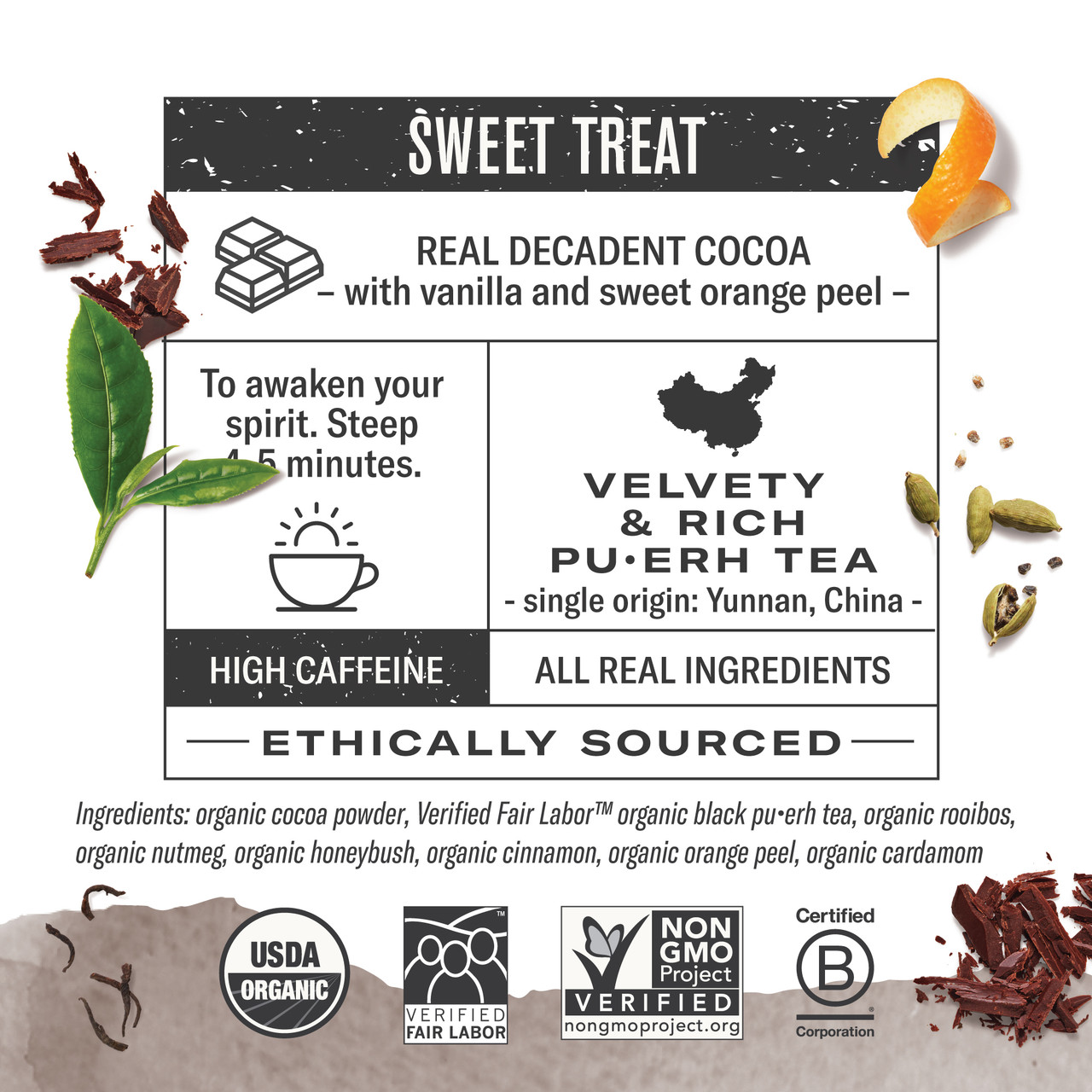 Numi Tea Chocolate Puerh Tea (6x16 Bag) - Image 3