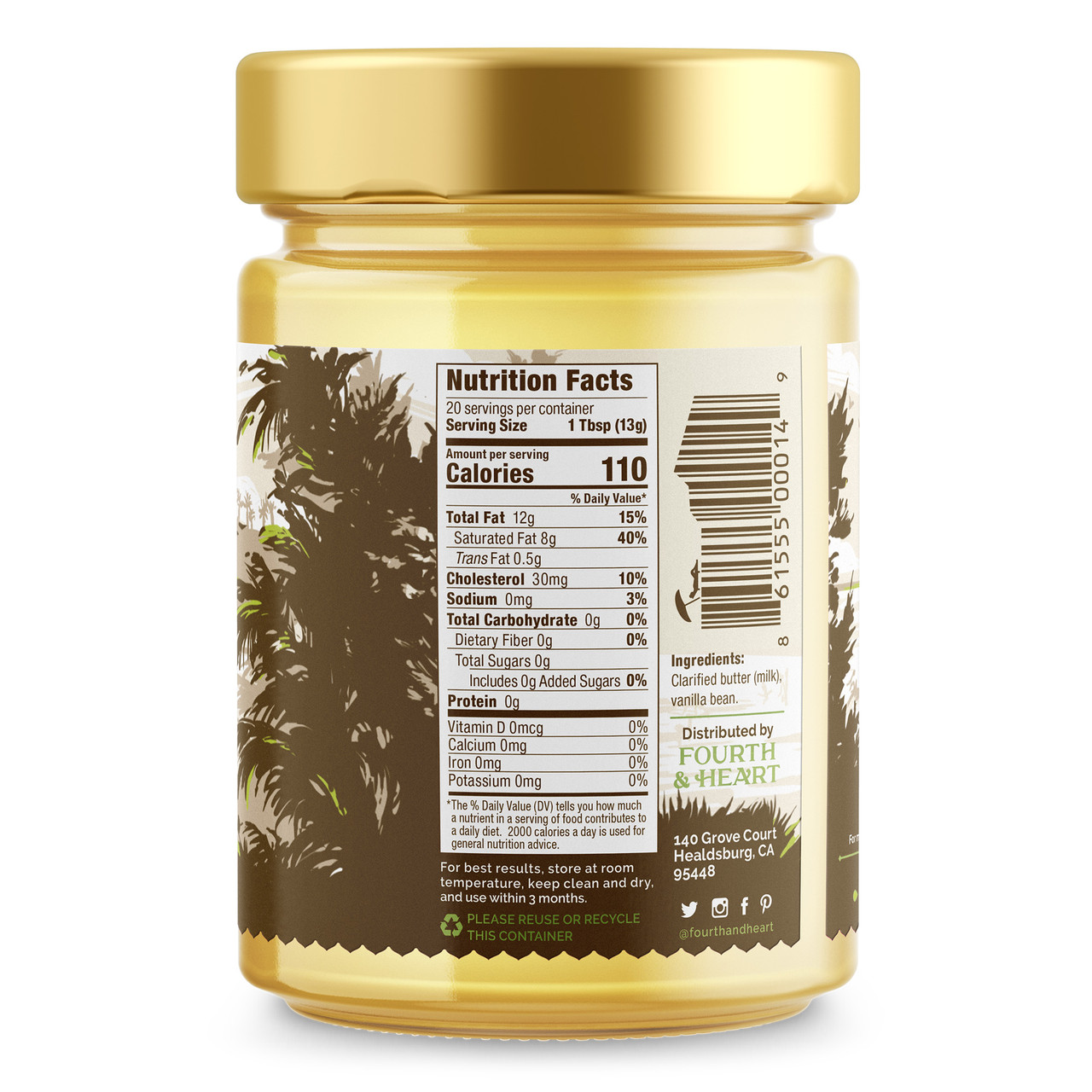 4THHRT GHEE VANILLA BEAN ( 6 X 9 OZ ) - Image 2