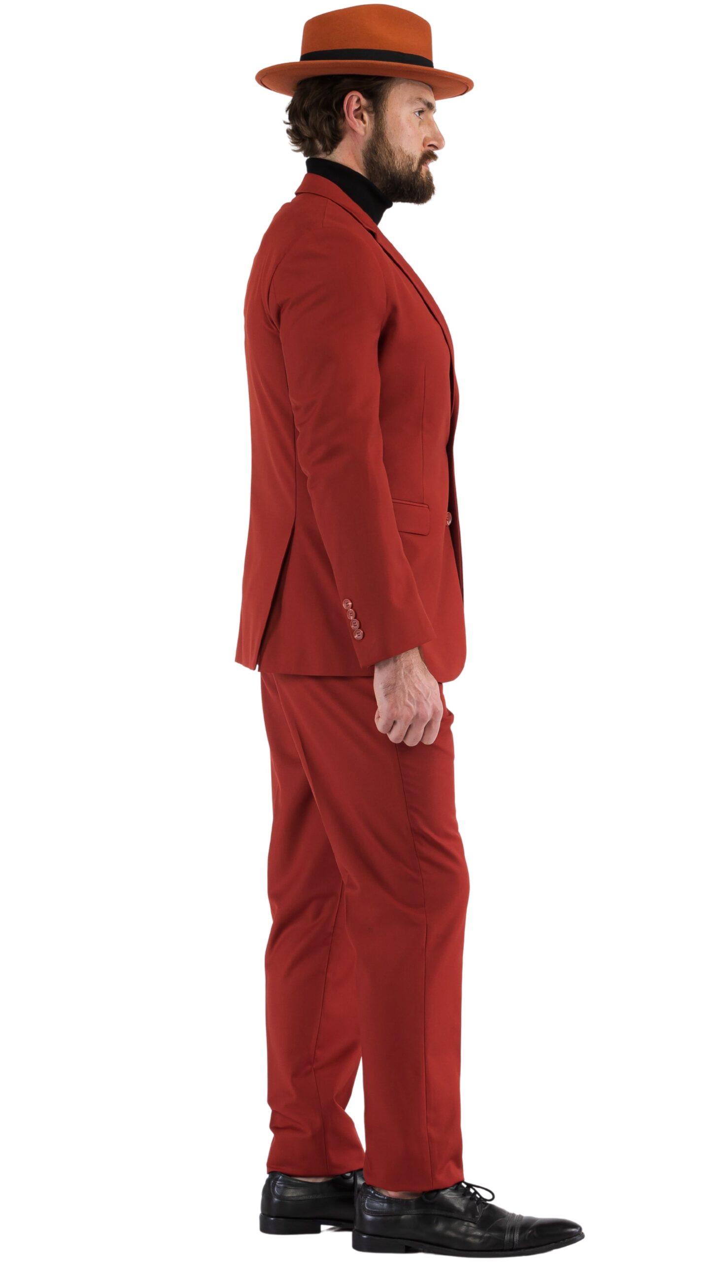 Oslo Brick Slim Fit Notch Lapel 2 Piece Suit - Image 5