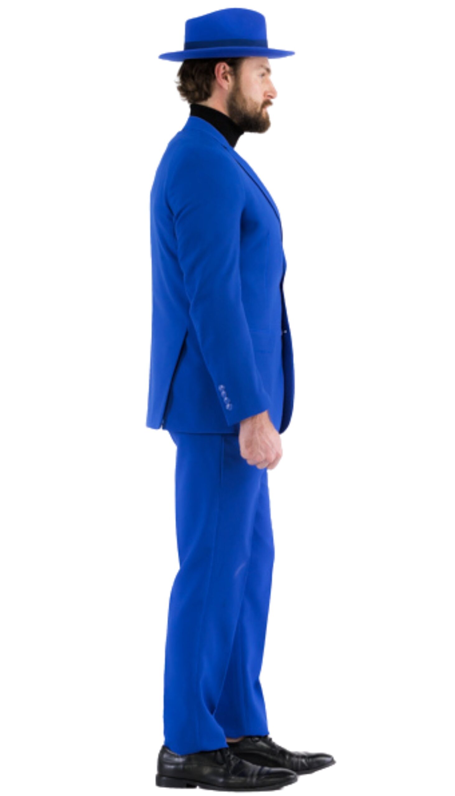 Paul Lorenzo Mens Royal Blue Slim Fit 2 Piece Suit - Image 5
