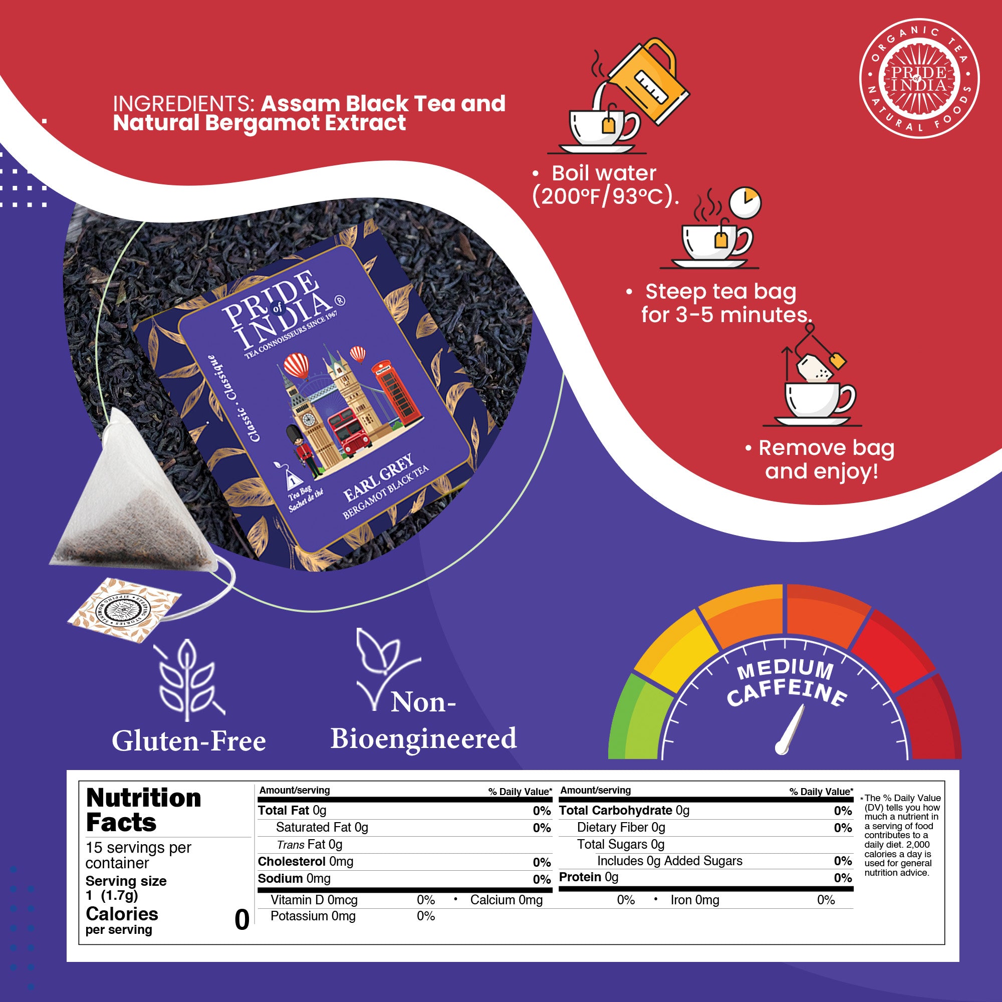 Earl Grey - Bergamot Black Tea Bags - Image 4