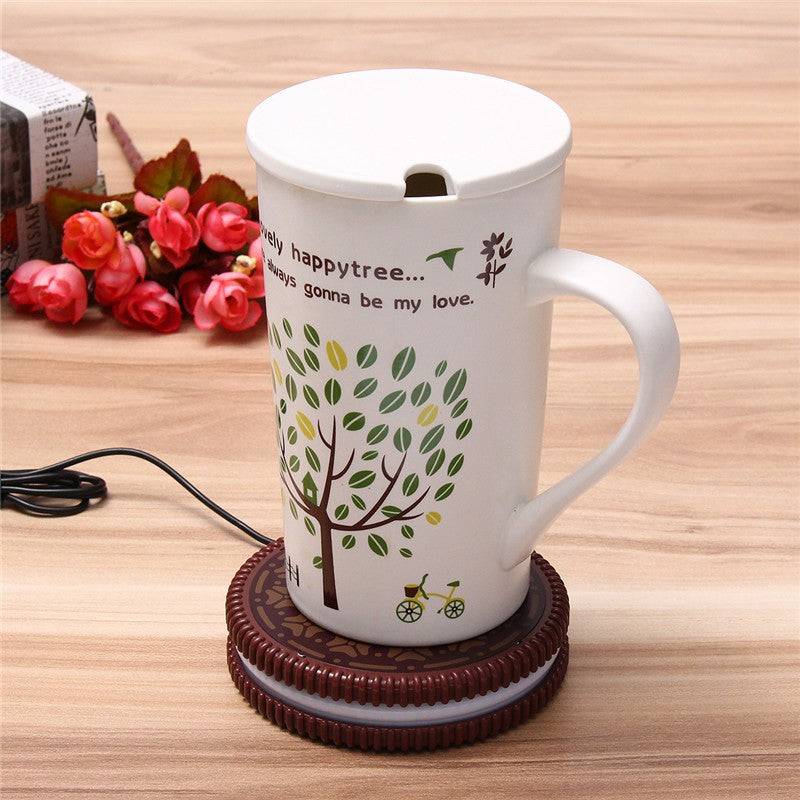 Portable Cookie Shape Cup Mat USB Power Supply Cable - Image 2