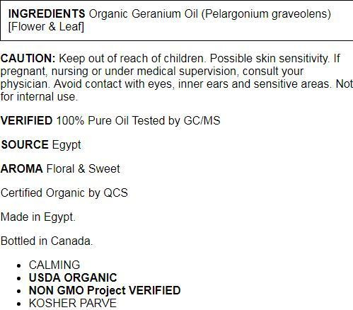 OG1 GOL ESS OIL GERANIUM ( 1 X 0.5 OZ ) - Image 2