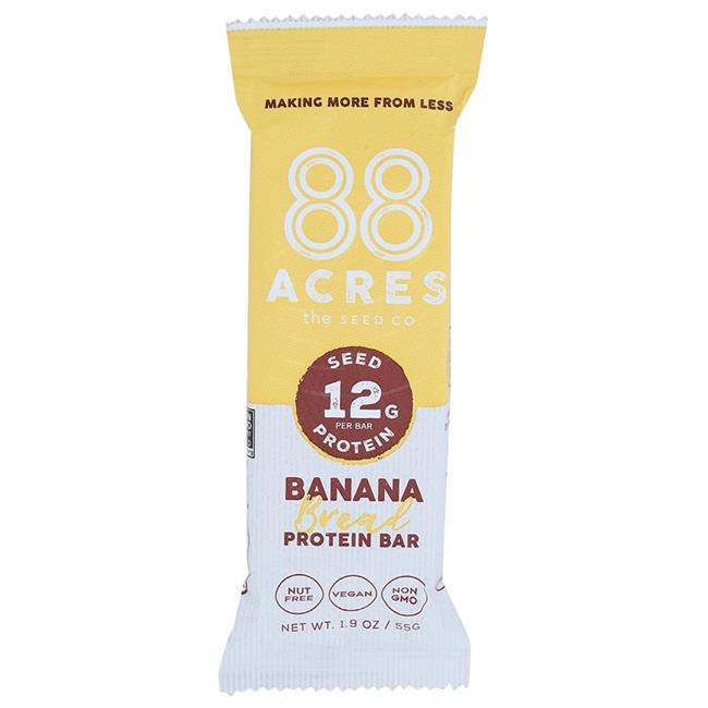 88 Acres Banana Bread Protein Bar (Pack of 9 Bars)