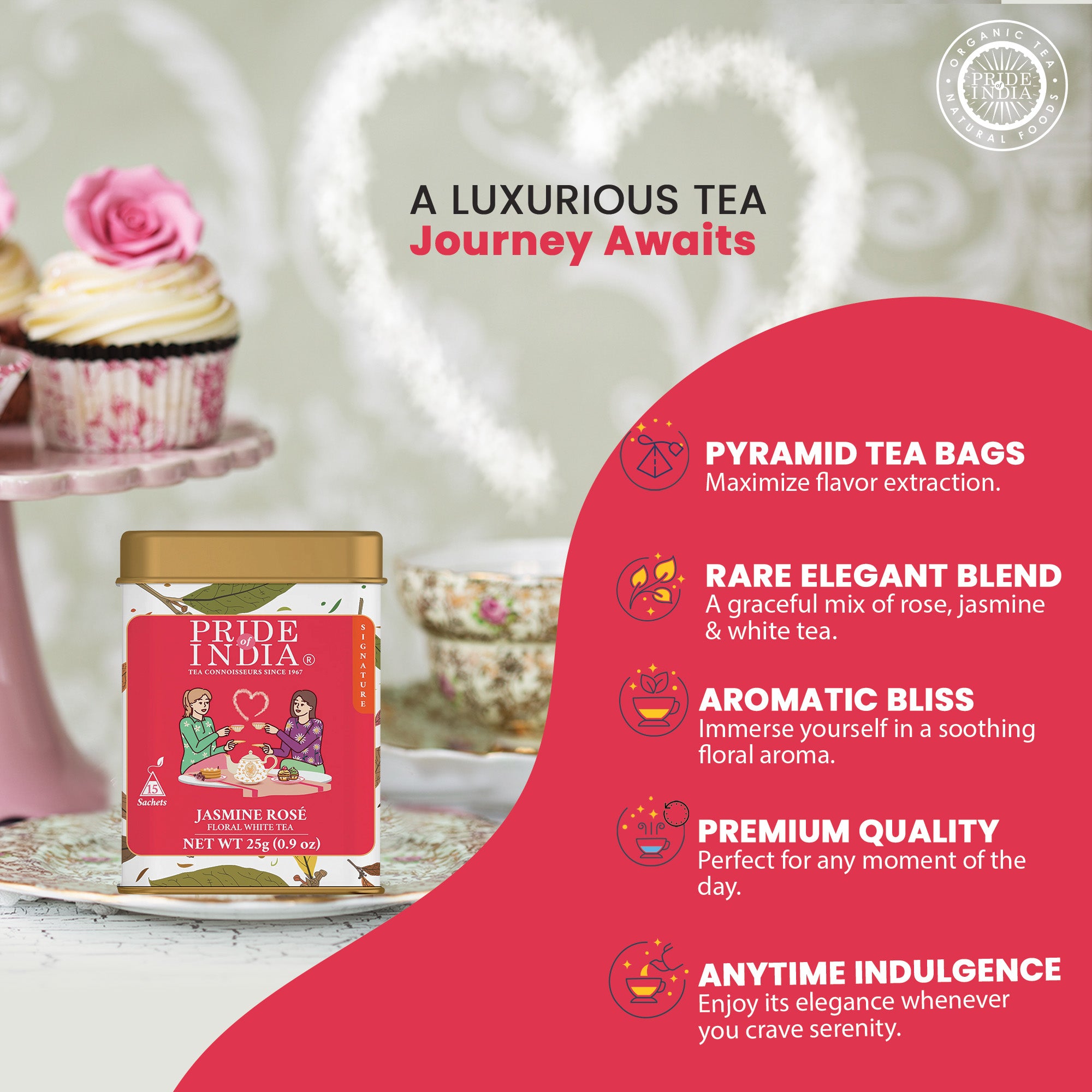 Jasmine Rose - Floral White Tea Bags - Image 5