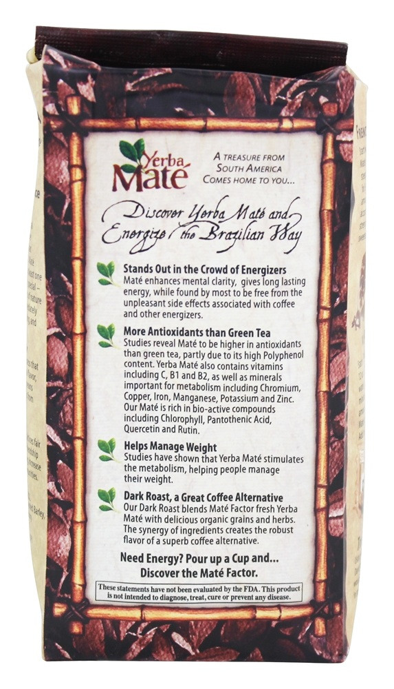 Mate Factor Fresh Yerba Mate Organic Dark Roast Loose Herb Tea 12 oz (Pack of 6) - Image 2