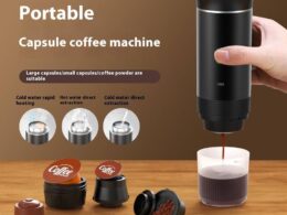 Portable Capsule Coffee Machine Electric Small Wireless Heating Kitchen Gadgets