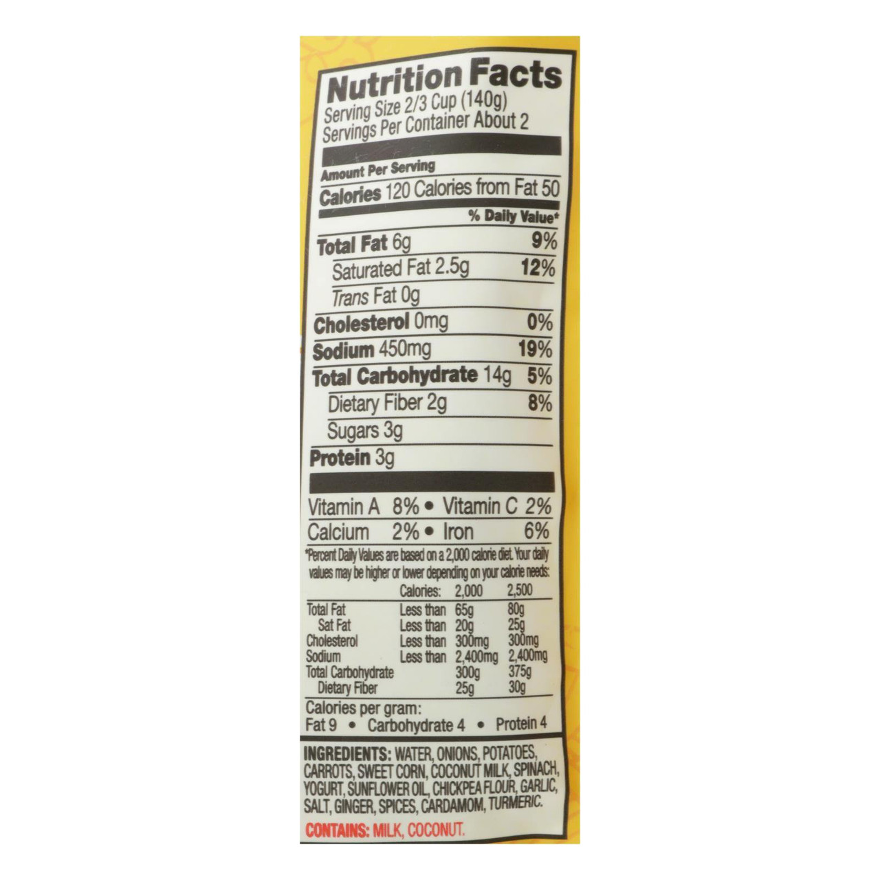 Tasty Bite vegetable Korma Entree (6x10 Oz) - Image 3