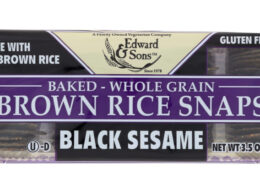 Edward & Sons Black Sesame Brown Rice Snaps (12x3.5 Oz)