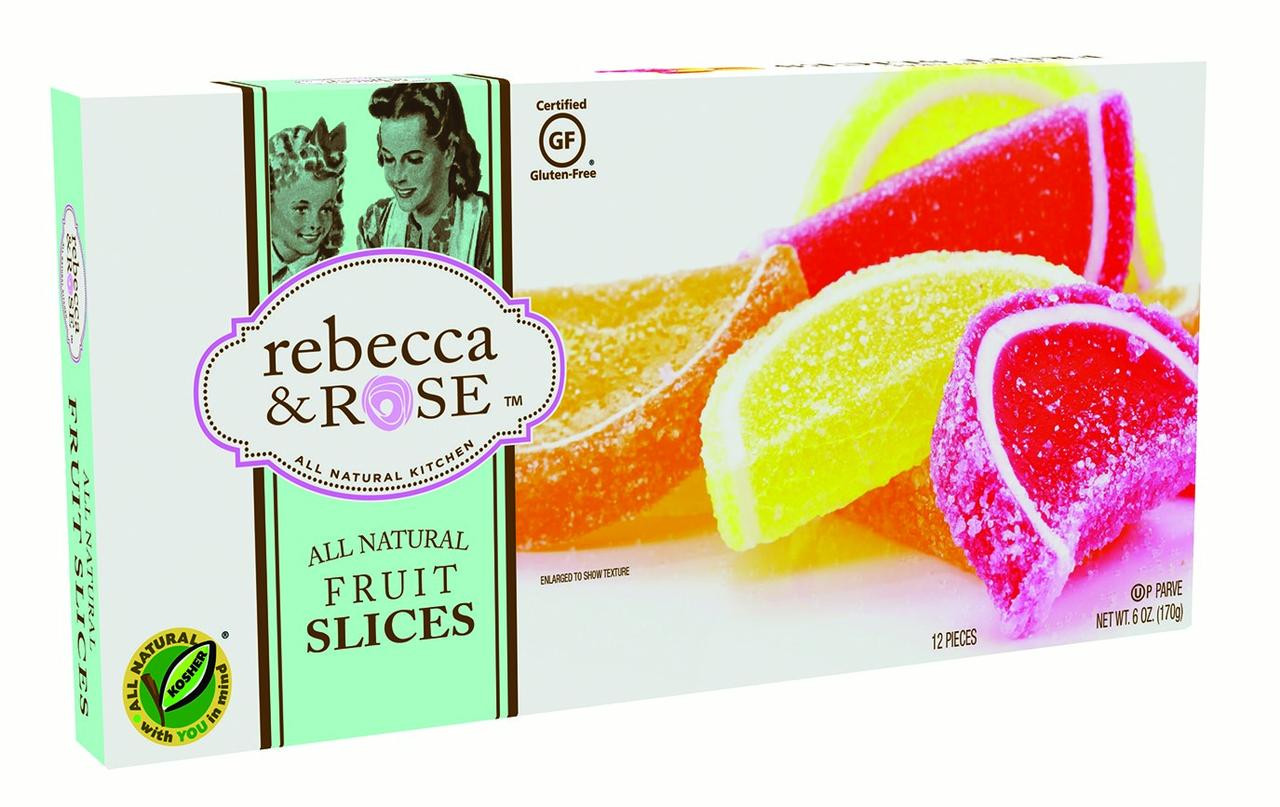 Rebecca & Rose All Natural Jelly Fruit Slices 6 oz (Pack of 12)