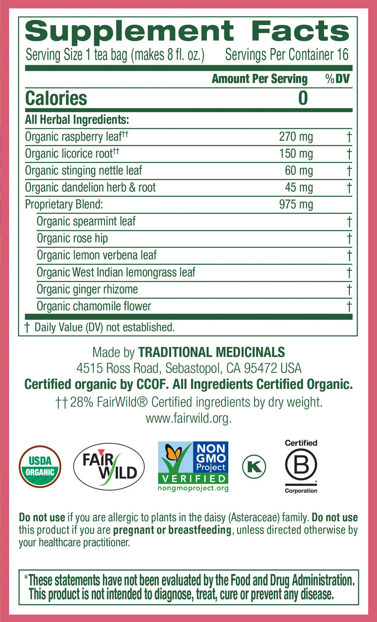 Traditional Medicinals Female Toner Herb Tea (6x16 Bag) - Image 4