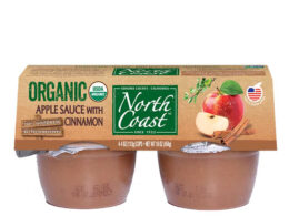 North Coast Organic Apple Sauce with Cinnamon 4 Count (Pack of 12)