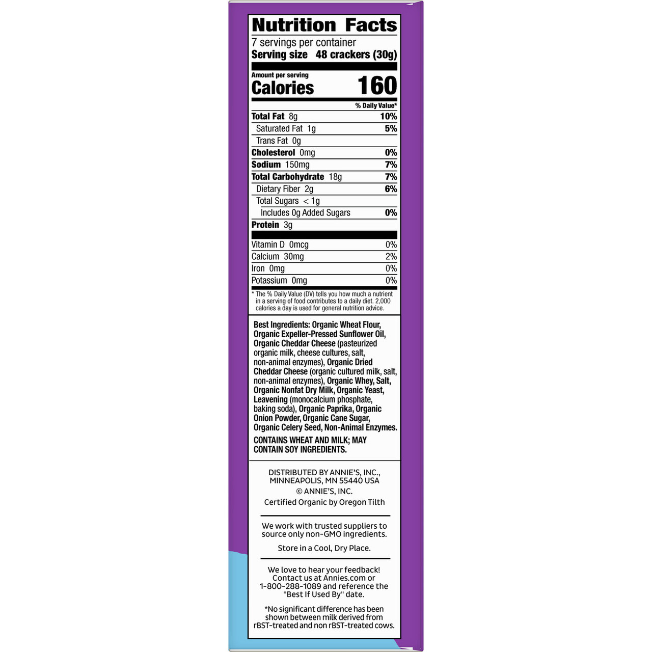 Annie's Homegrown Organic White Cheddar Bunnies 7.5 oz (Pack of 12) - Image 7