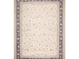8'10" x 12'3" Hand Knotted Traditional Superfine Wool Oriental Area Rug Ivory