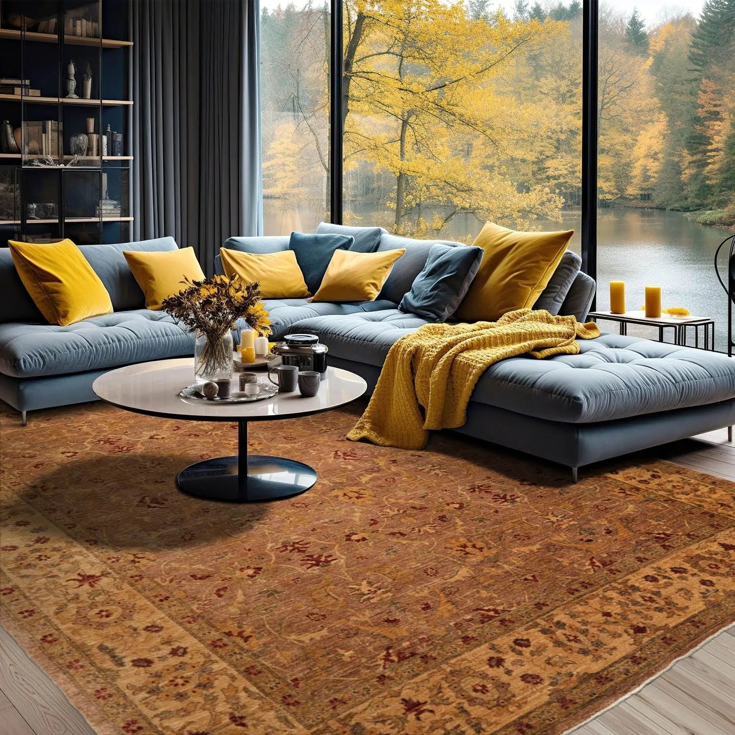 8x10 Hand Knotted 100% Wool Peshawar Traditional 200 KPSI Oriental Area Rug Taupe - Image 6