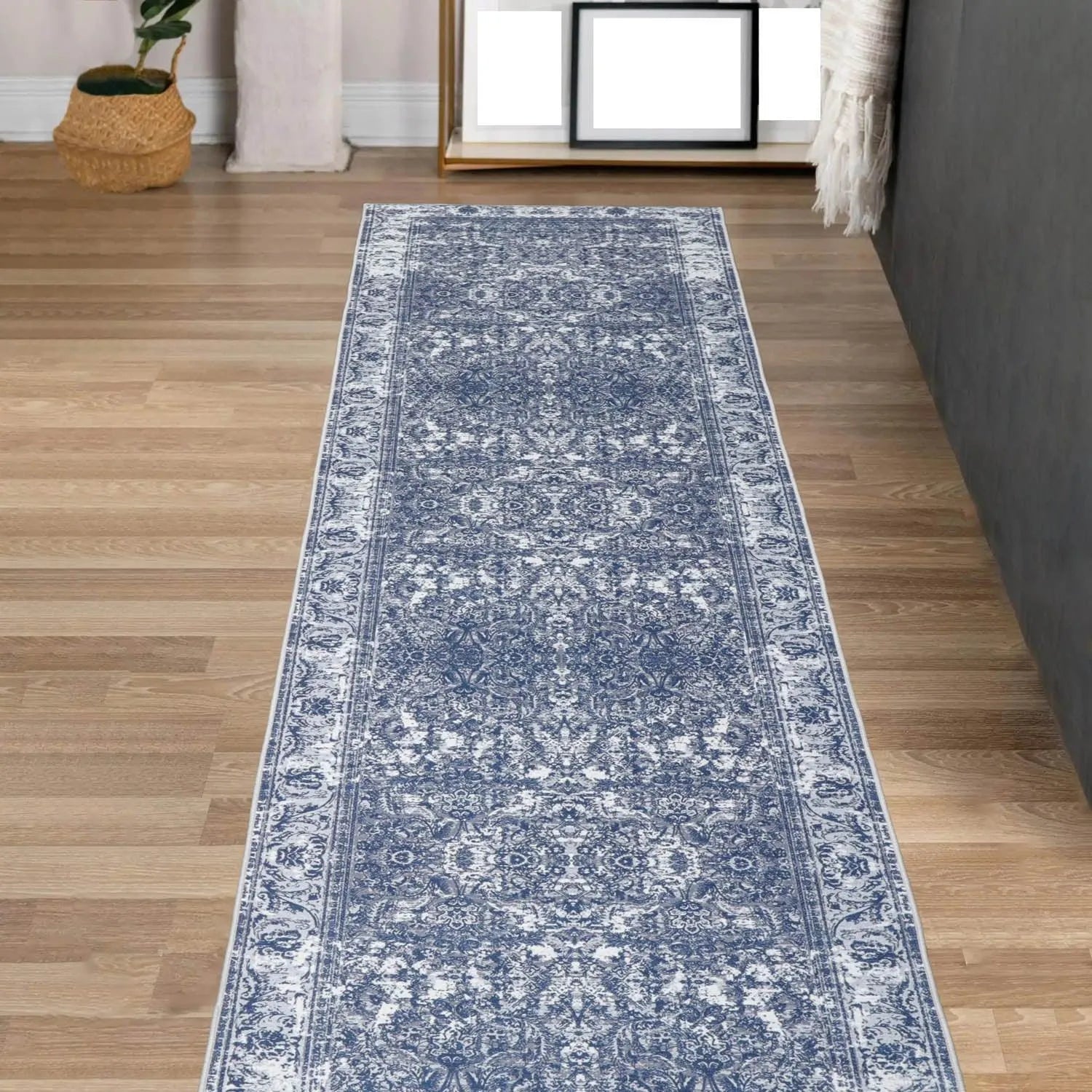 LoomBloom Multi Sizes Graphite Machine Made Traditional Vintage Boho Flatweave Polyester Oriental Area Rug - Image 6