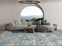 Multi Size Beige, Blue Hand Knotted 100% Wool Turkish Oushak Transitional Oriental Area Rug