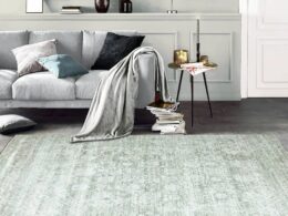 8x10 Gray, Beige Hand Knotted 100% Wool Modern & Contemporary Oriental Area Rug