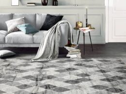 LoomBloom 5x8 Elegant Gray Tone On Tone Wool Oriental Area Rug