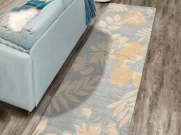 LoomBloom Multi Size Gray Hand Tufted Transitional Floral Wool and Faux Silk Oriental Area Rug