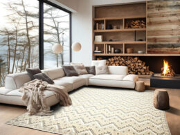 9' x 12' Hand knotted 100% Wool Oriental Area rug pile 9x12 Modern Beige