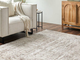 Kathlene Cottage Light Silver Area Rug