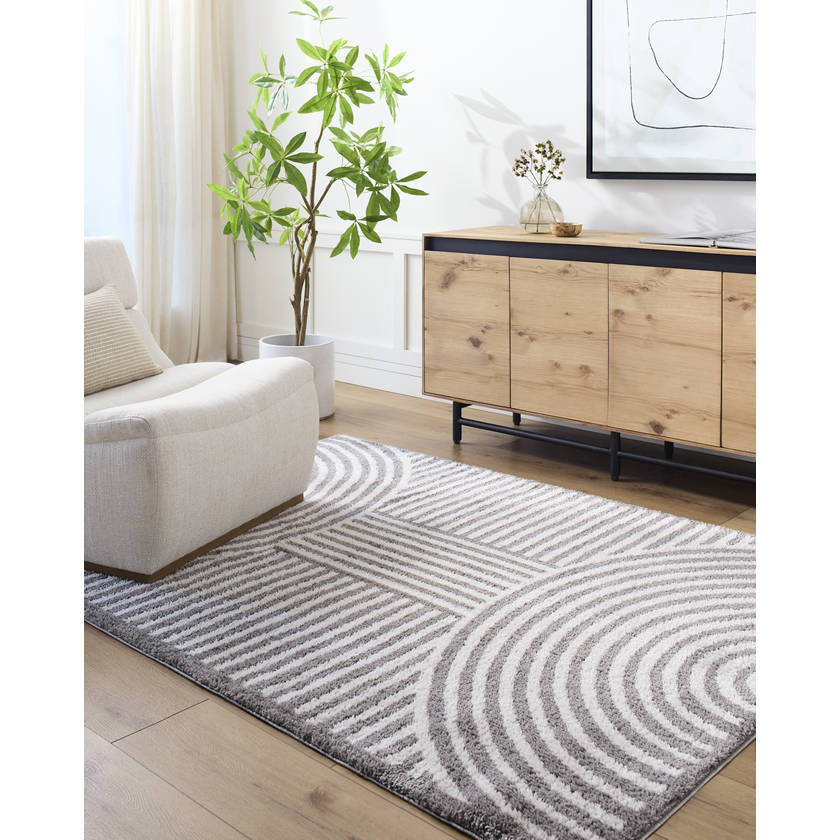 Marcela Modern Charcoal Washable Area Rug