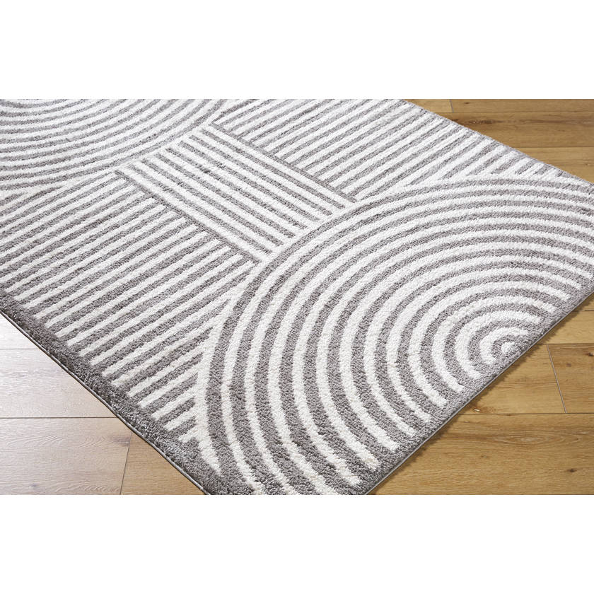 Marcela Modern Charcoal Washable Area Rug - Image 4