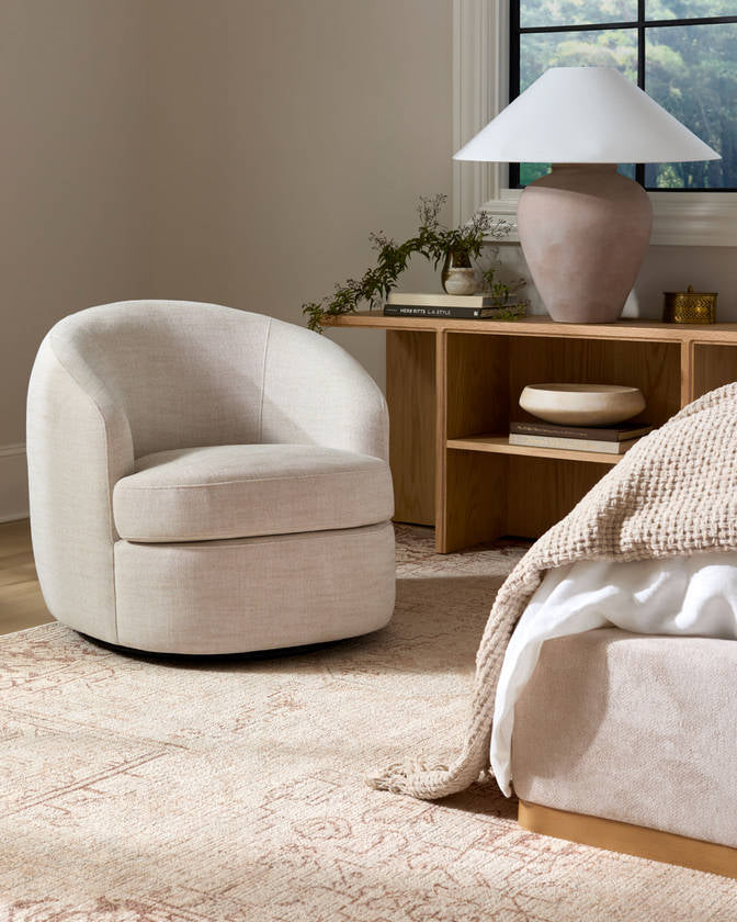 Sweeting Ivory Swivel Chair - Galey Alix x Livabliss - Image 2