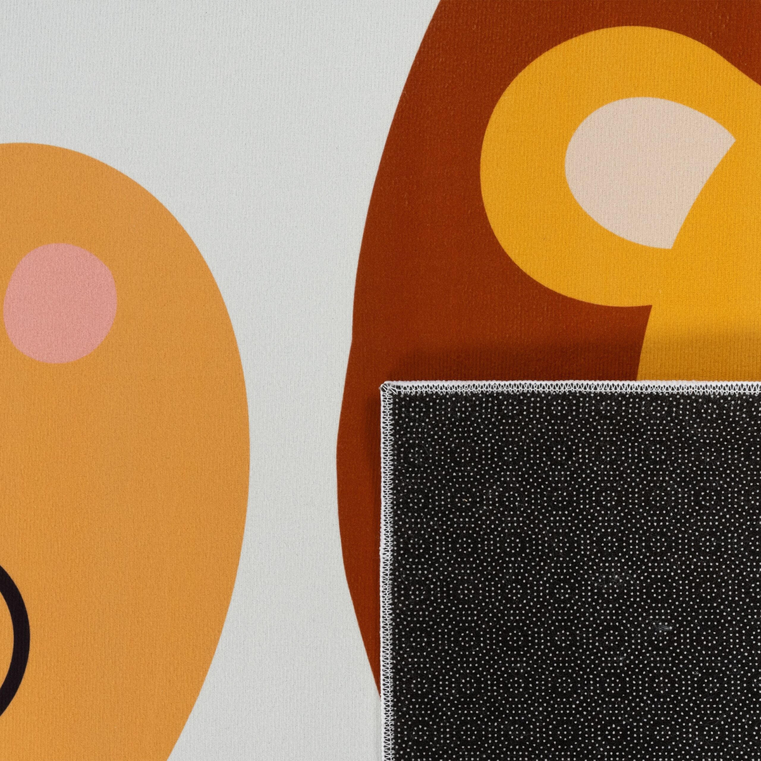 Kids Rug Lilo Jungle Animal Play Mat with Lion Giraffe Monkey in Beige - Image 4