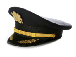 Black Military Cadet Captain Sailor Hat