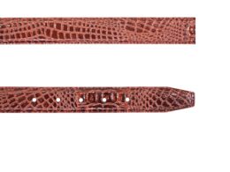 Ferrecci Mens 100% Genuine Leather Brown Belt w/Snake Top - One size Fits All