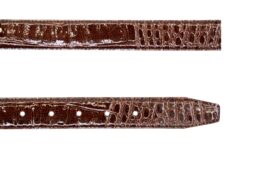 Ferrecci Mens 100% Genuine Leather Dark Brown Belt w/Snake Top - One size Fits All