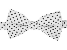 Turner White and Black Polkadot Bow Tie