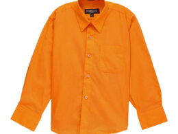 Ferrecci Boys Cotton Blend Orange Dress Shirt