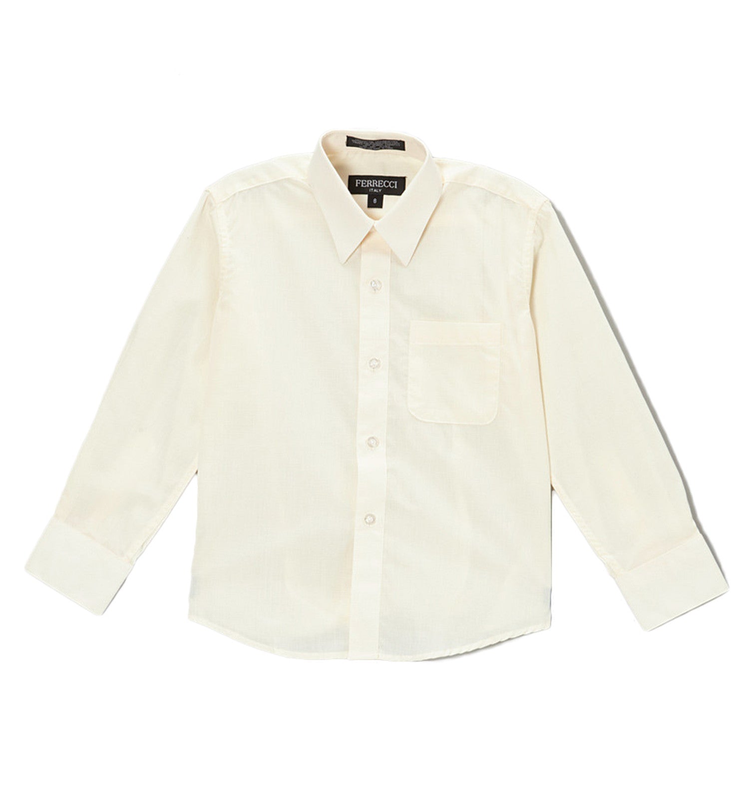 Ferrecci Boys Cotton Blend Off White Dress Shirt - Image 2
