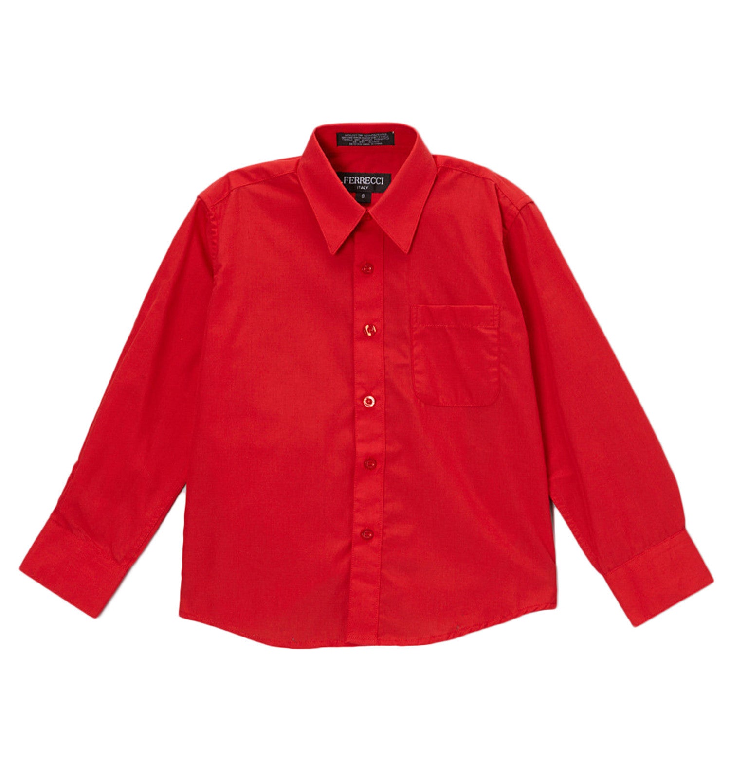 Ferrecci Boys Cotton Blend Red Dress Shirt - Image 2