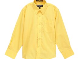 Ferrecci Boys Cotton Blend Dark Yellow Dress Shirt