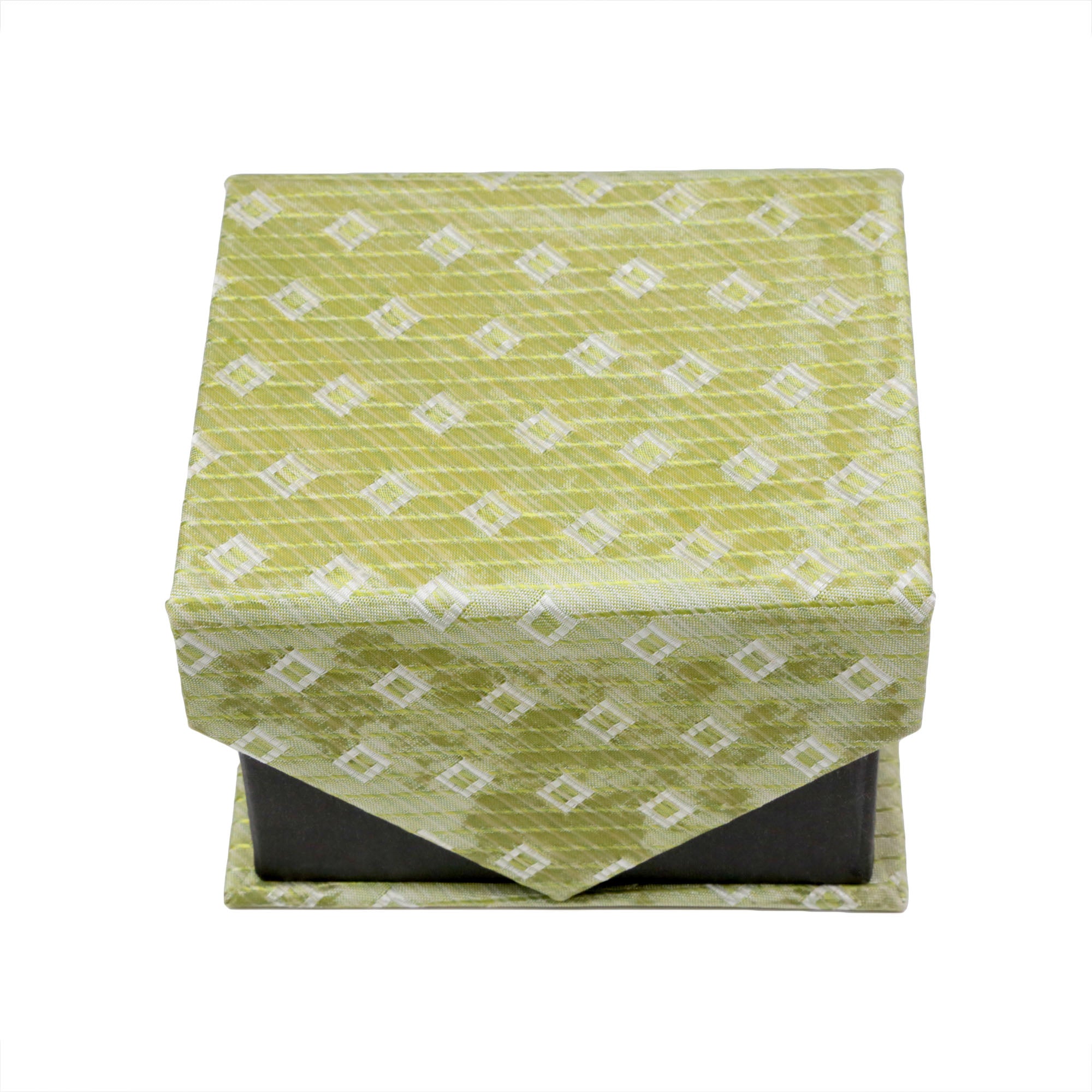 Men's Green-Green Striped Pattern Design 4-pc Necktie Box Set - Image 2