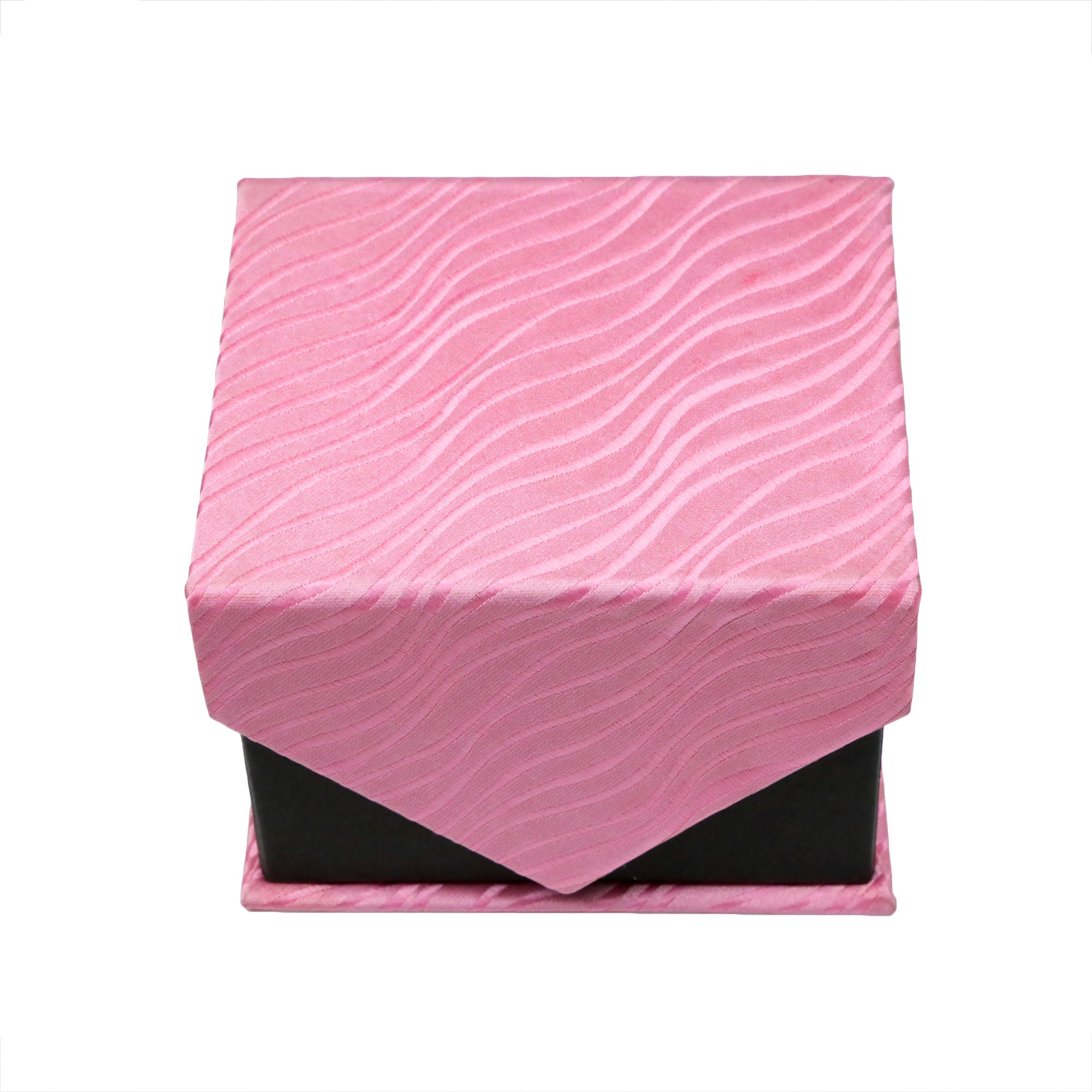 Men's Pink on Pink Wavy Pattern Design 4-pc Necktie Box Set - Image 2
