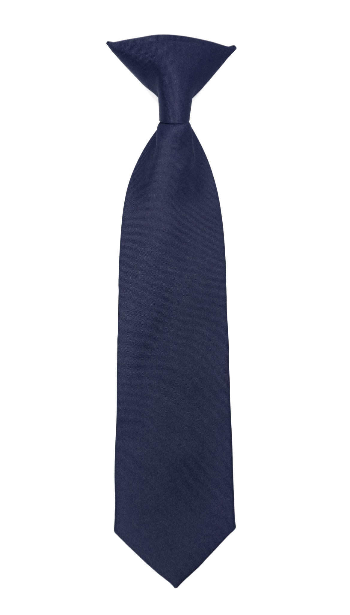 Boys 13" Premium Navy Clip On Necktie