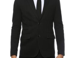 Daytona Black Stretch Slim Fit Blazer
