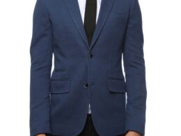 Daytona Navy Blue Stretch Slim Fit Blazer