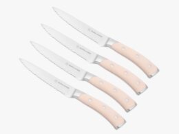 Elite Set of 4 Steak Knives - Cream