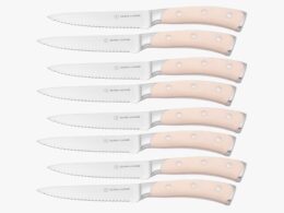 Elite Set of 8 Steak Knives - Cream