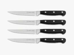 Superior Set of 4 Steak Knives - Black
