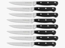 Superior Set of 8 Steak Knives - Black