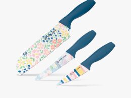 3-Piece Printed Kitchen Knife Set-Floral
