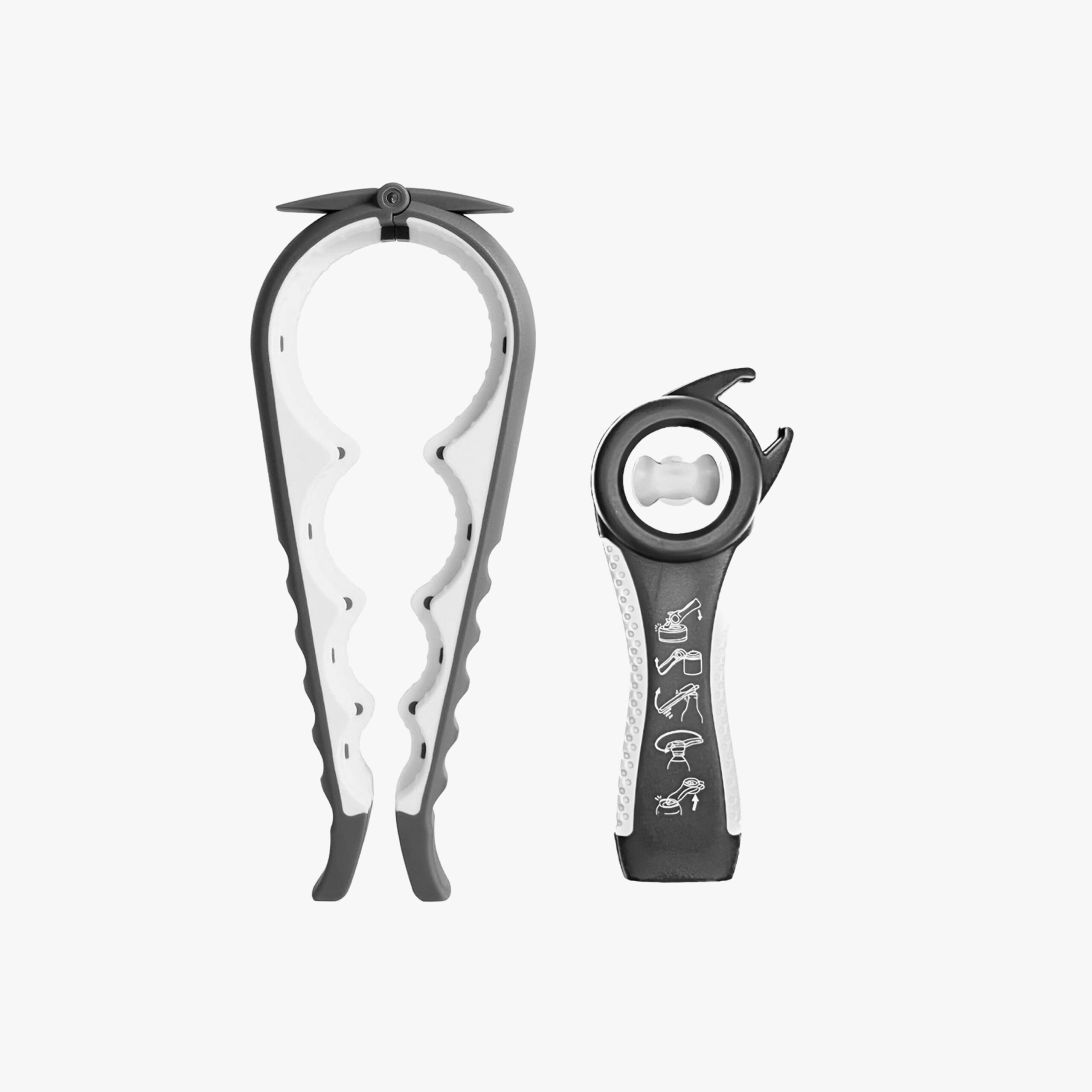 UNIVERSAL BOTTLE AND JAR OPENER SET- GREY